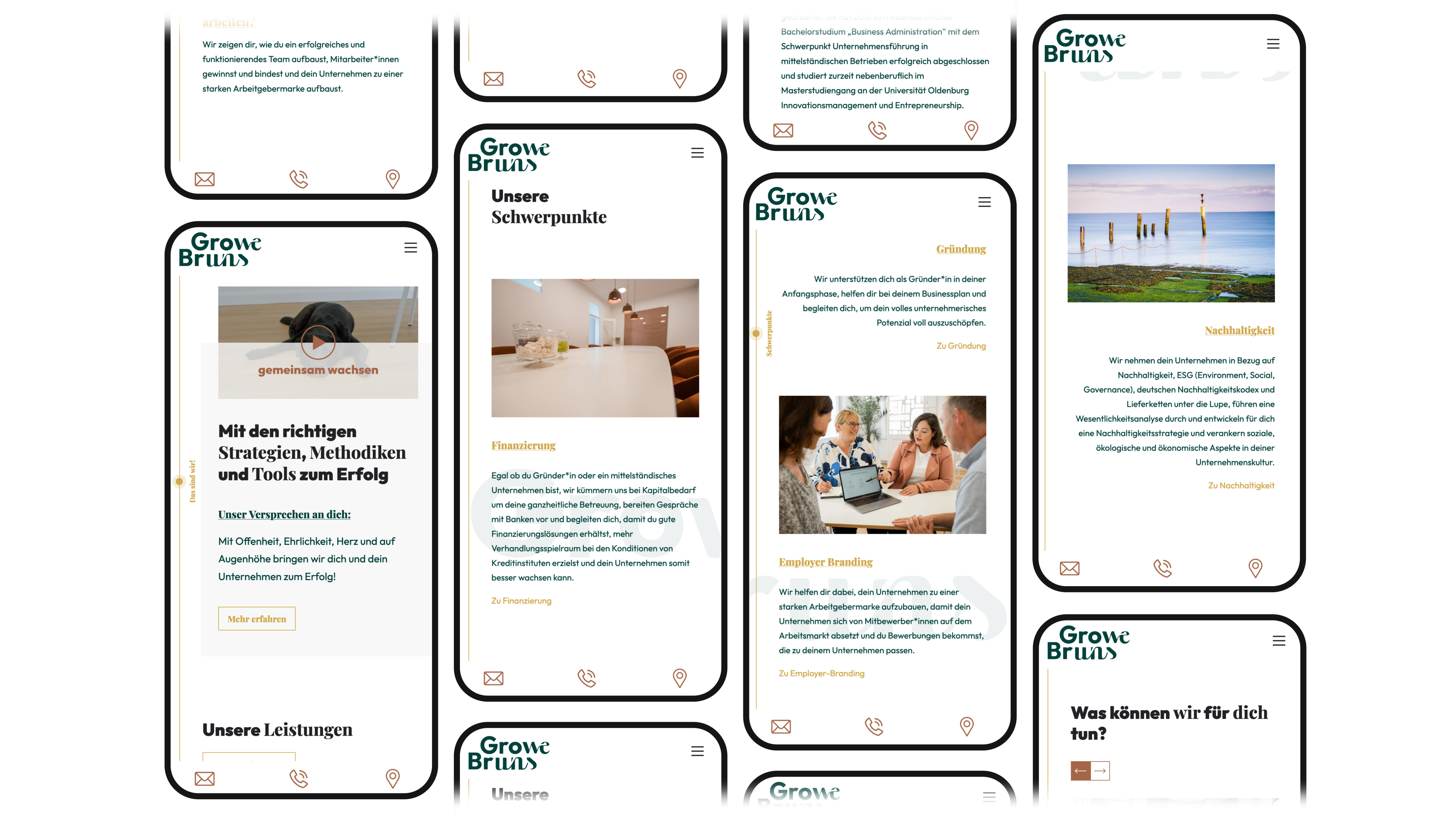 Iphone Screens von Webdesign