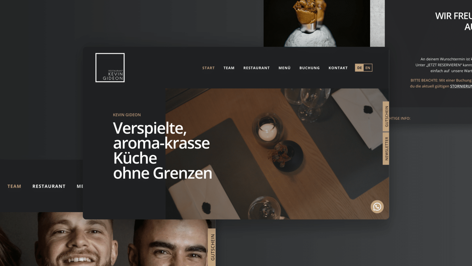 Kevin Gideon Website Webdesign Screen