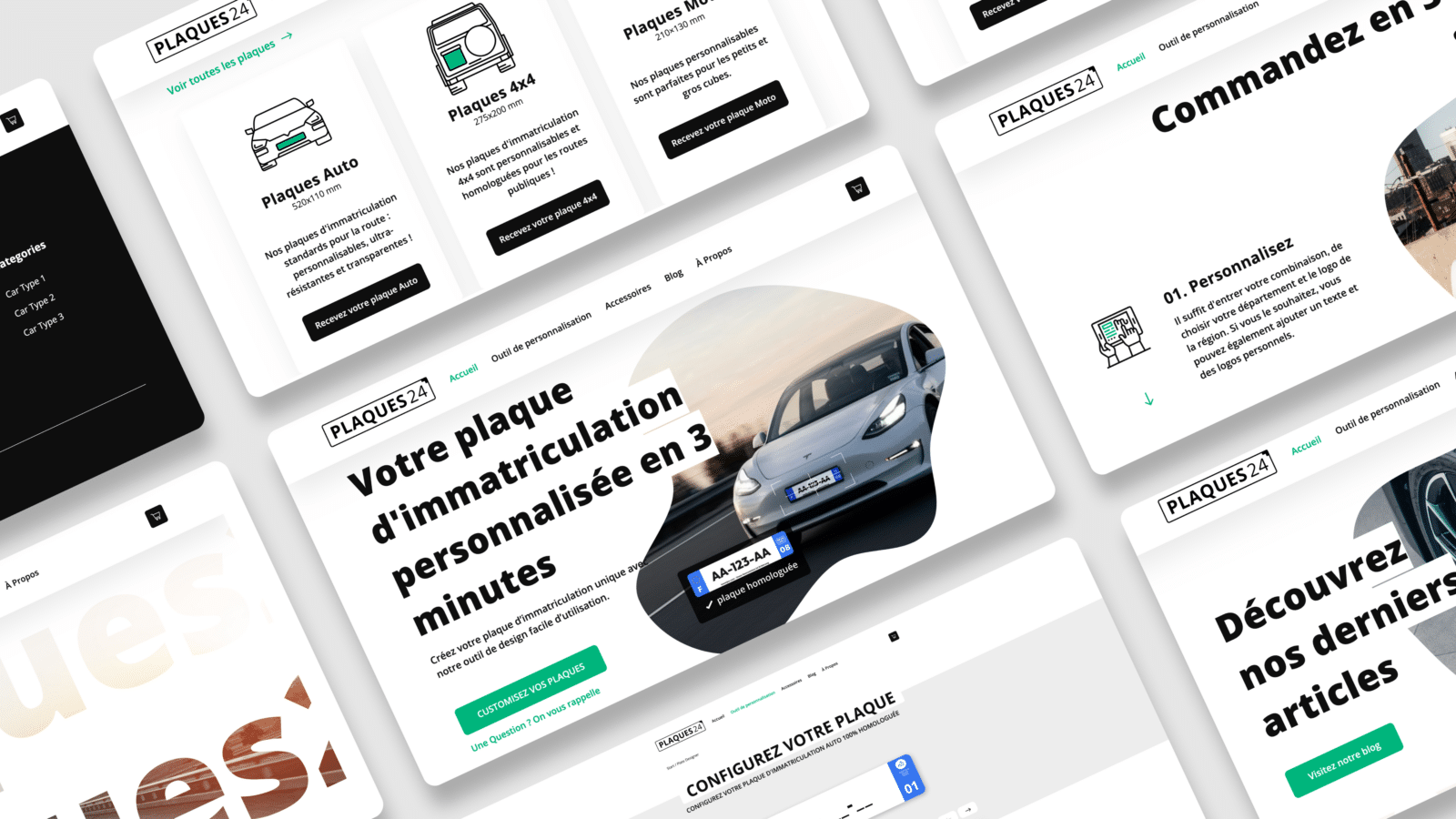 Webdesign Screens für Platido