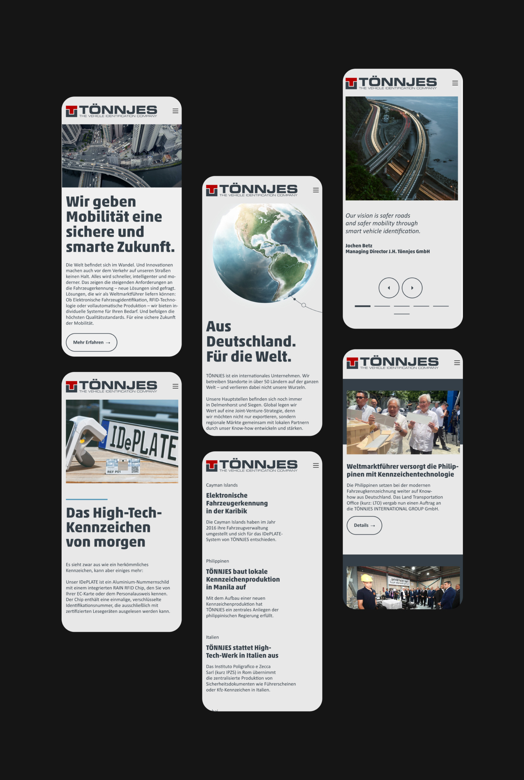 Diverse responsive Webdesign Screens von Toennjes