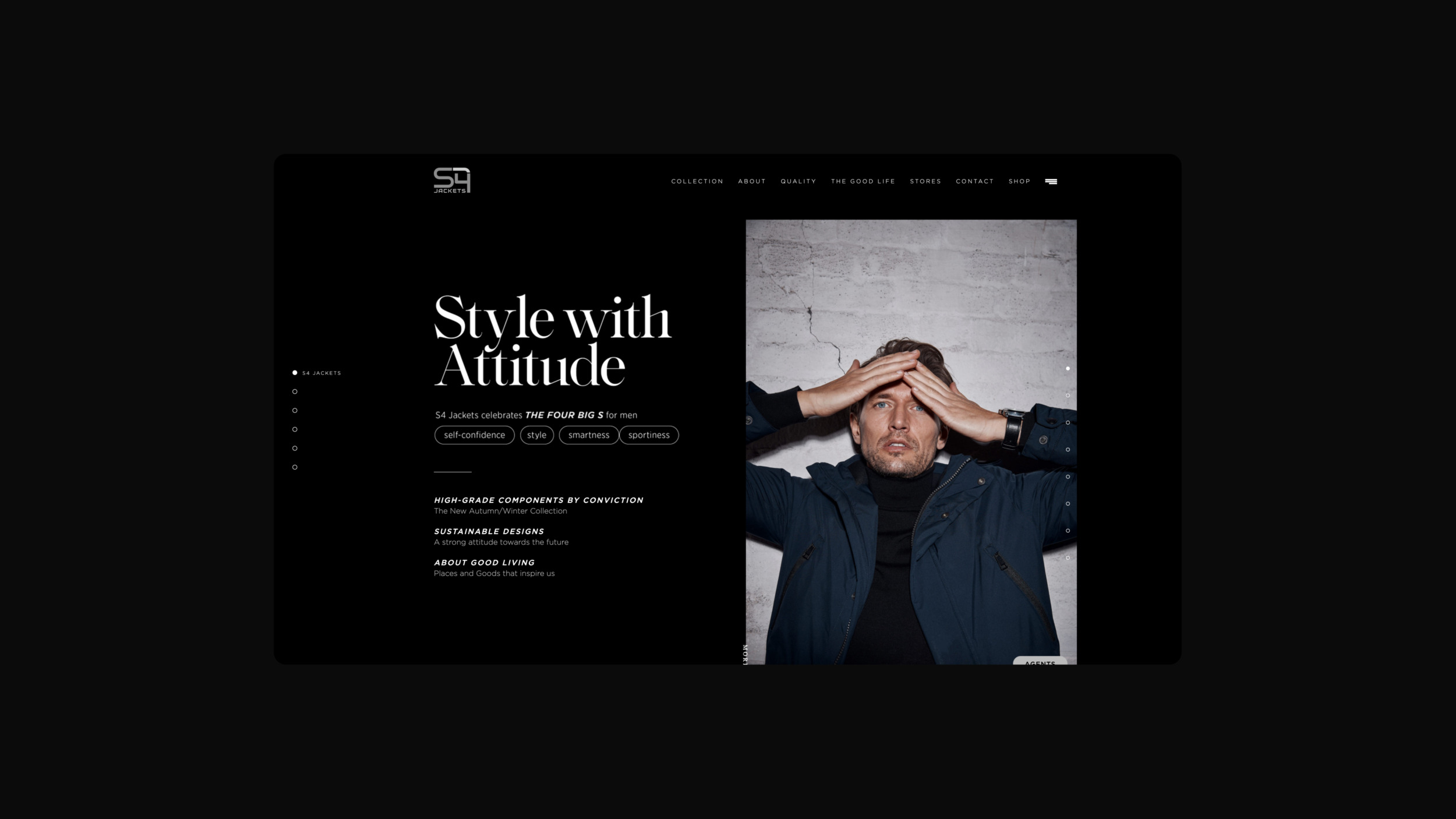 Editorial Webdesign Startseite S4Jackets