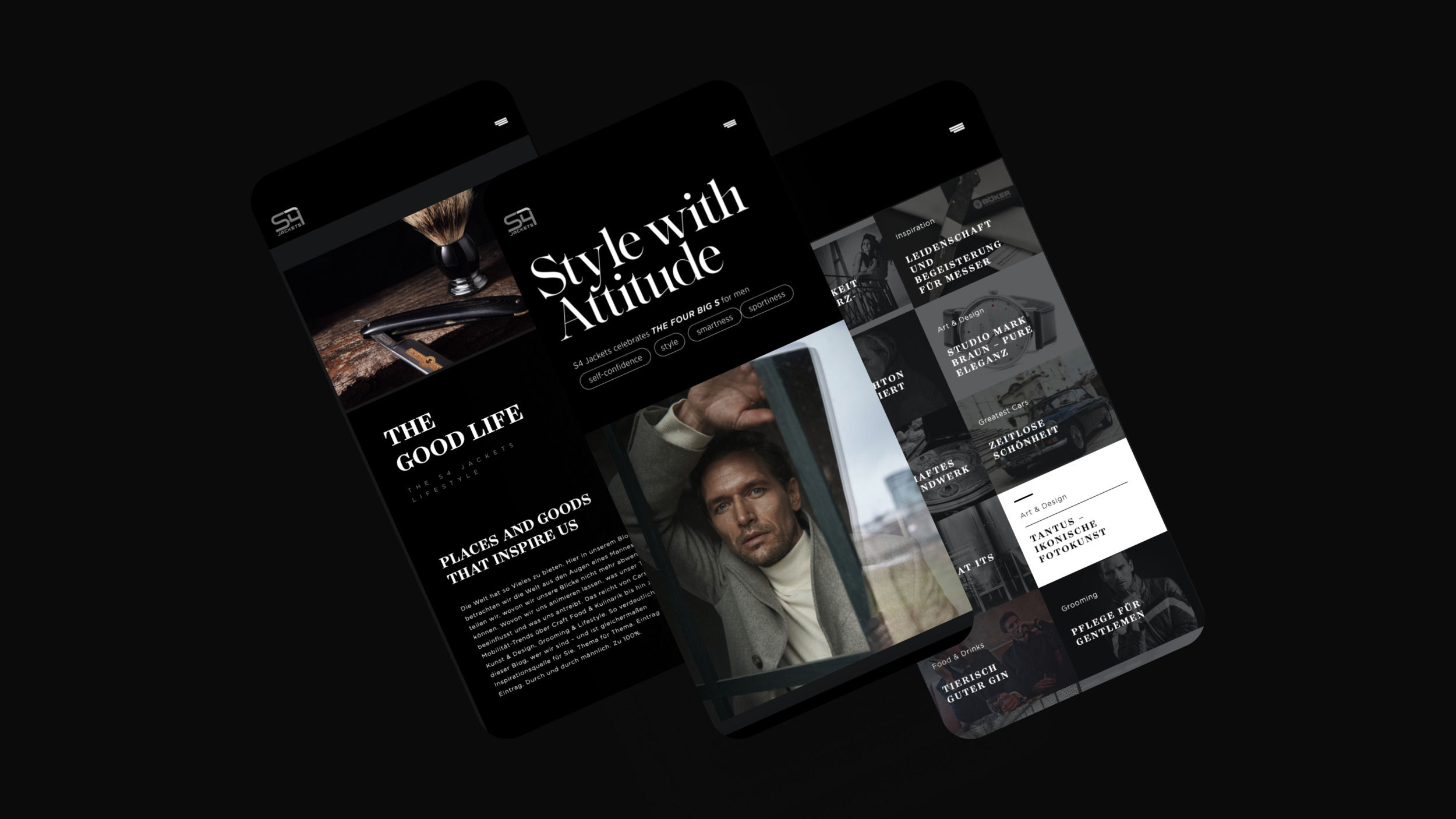 Responsive Webdesign für S4Jackets