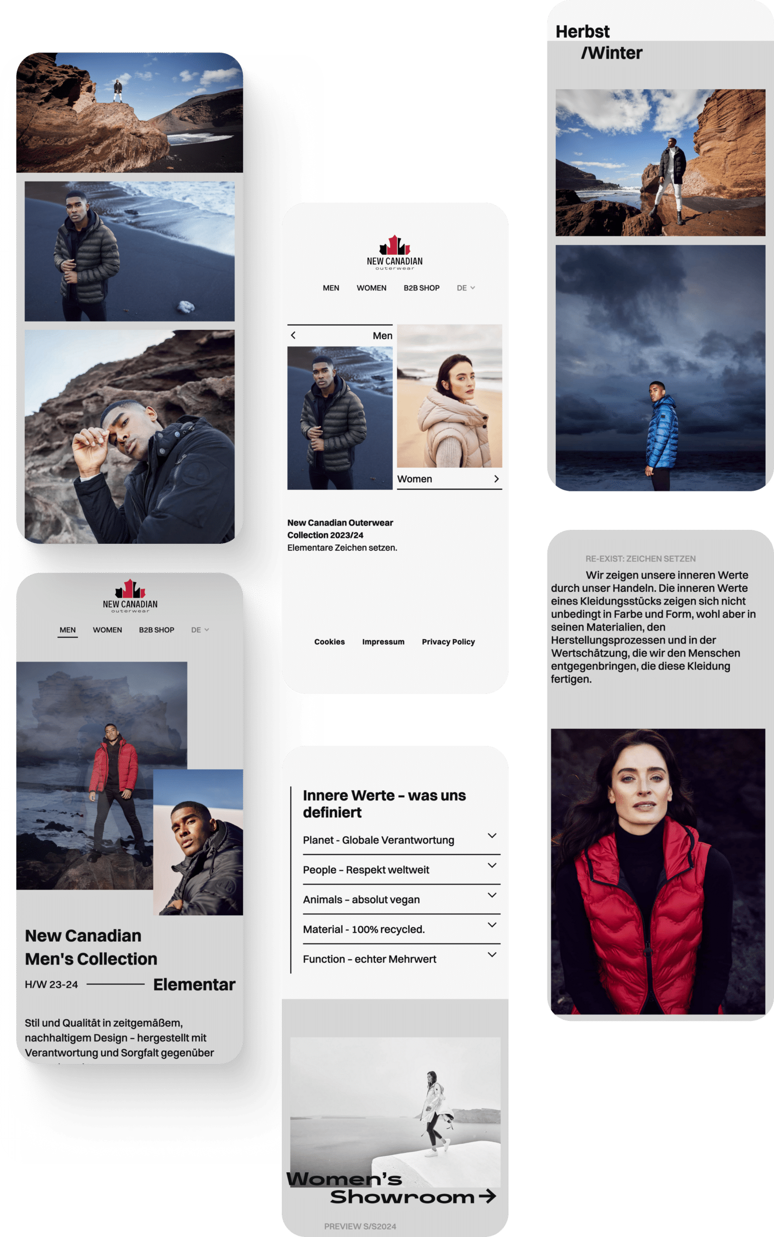 Diverse mobile Webdesign Layouts von New Canadian